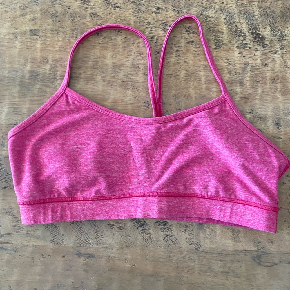 Lululemon Flow-Y Sports Bra Hot Pink Size 12